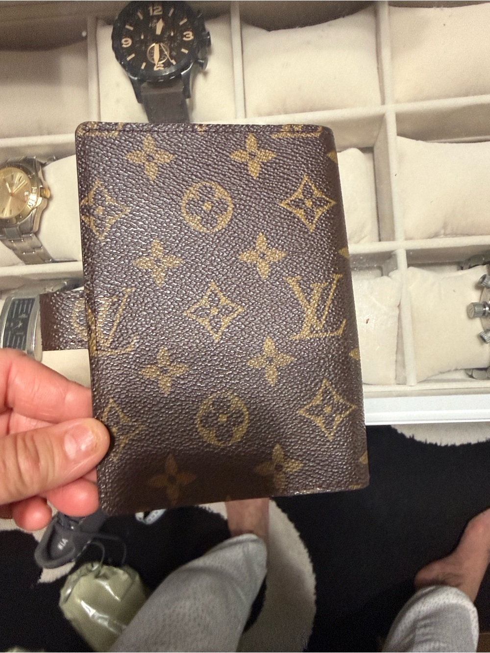 Louis Vuitton Monogram Canvas Brown & Gold Snap Wallet Organizer - Picture 4 of 7